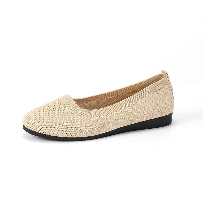 Round Toe Flats Comfortable Soft Slip On Mesh Shoes For Women