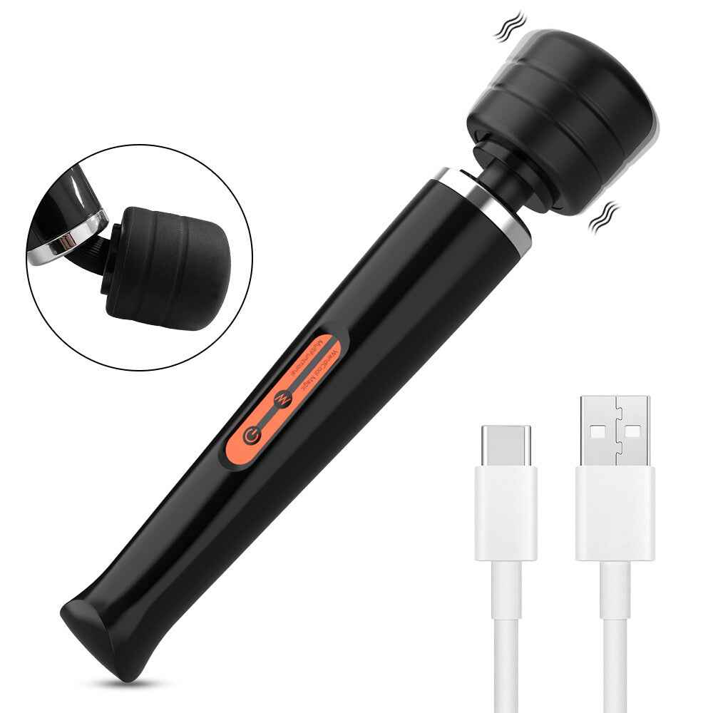 Magic Massager Wand Vibration 10 Speeds Vibrating Massage Full Body Motor USB Rechargeable