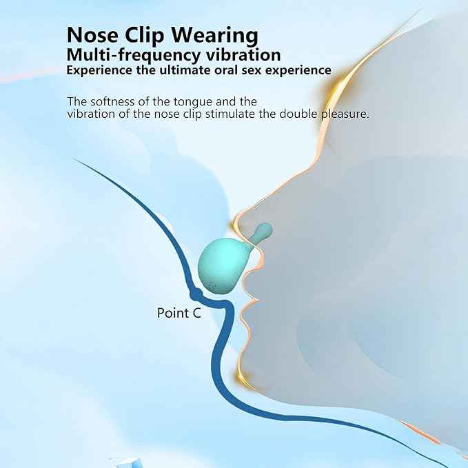 Nose Clip, Oral Clit Stimulator,Remote Control Clitoral Stimulation Blowjob Adult- Toys, High-Strength 10-Frequency Sexual- Pleasure Tools For Couples