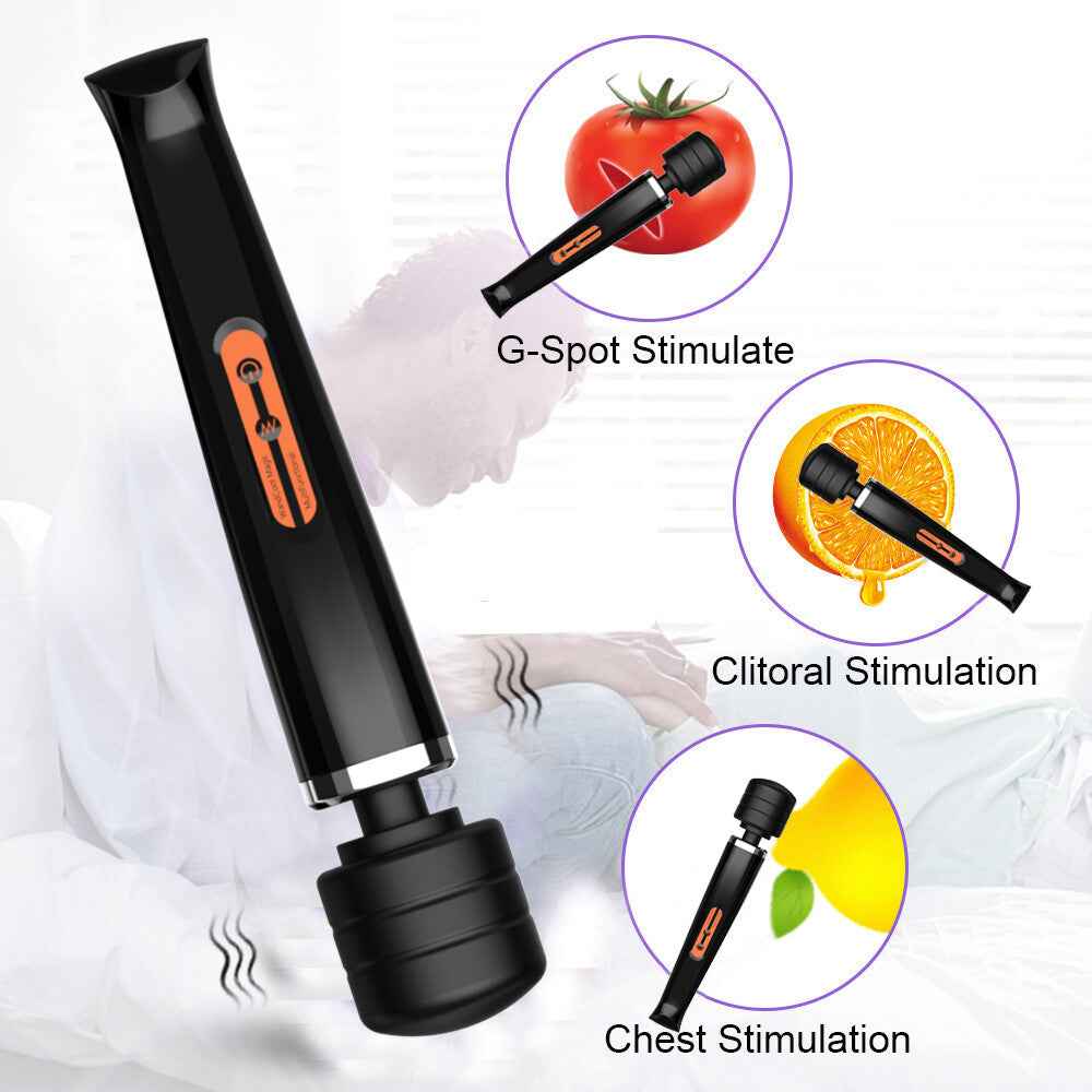 Magic Massager Wand Vibration 10 Speeds Vibrating Massage Full Body Motor USB Rechargeable