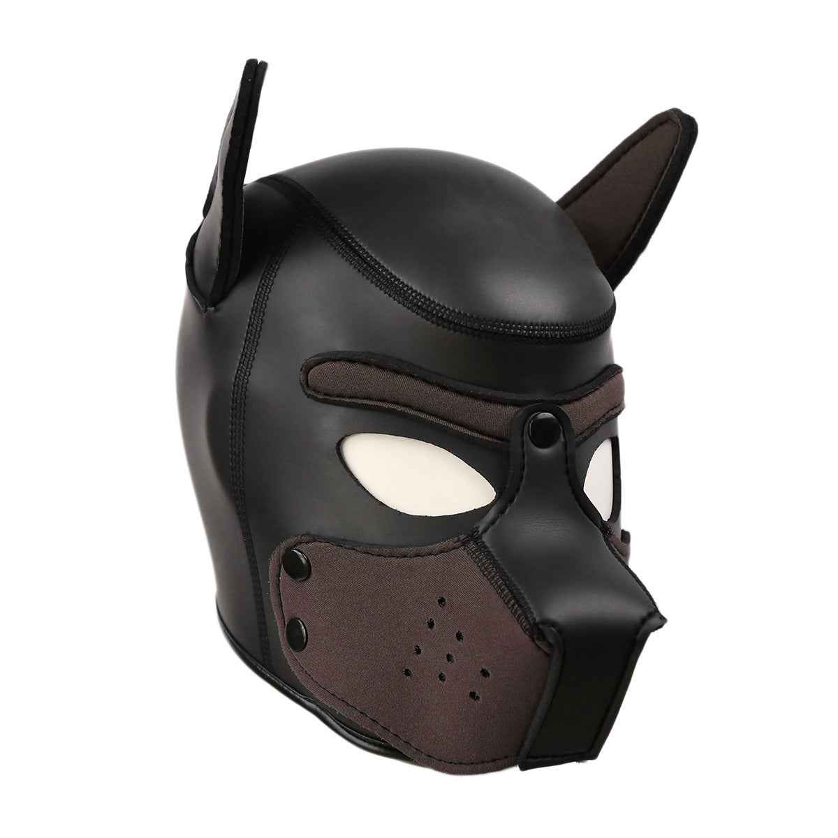 Black rubber sponge training dog headgear stage performance props