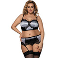 Sexy Plus size Lingerie Lace Three-point Garter Set