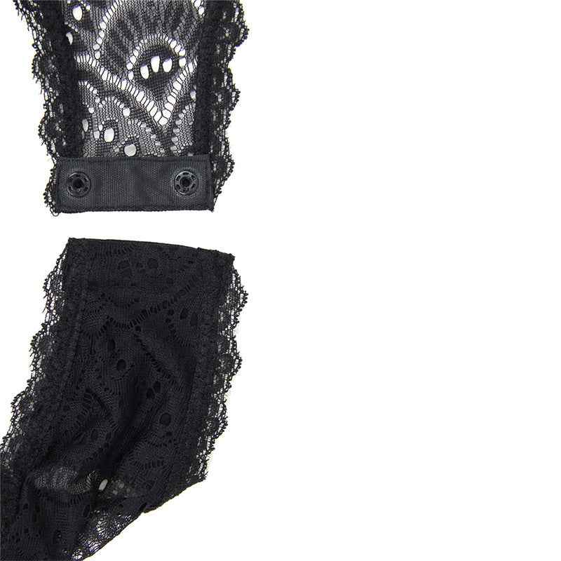 Plus Size See-through Underwire One-piece Sexy Lace Lingerie
