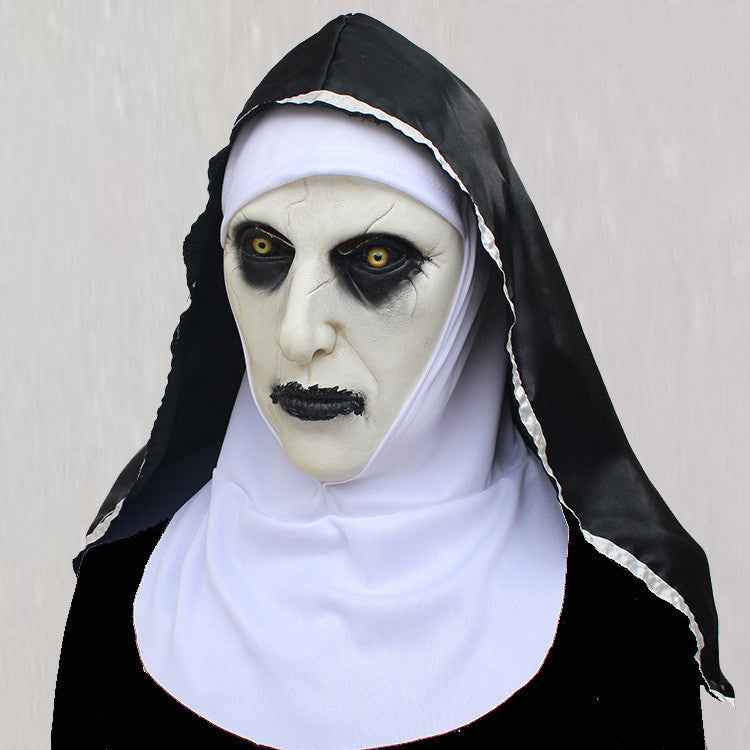 Halloween Scary Nun Mask, or male costume mask