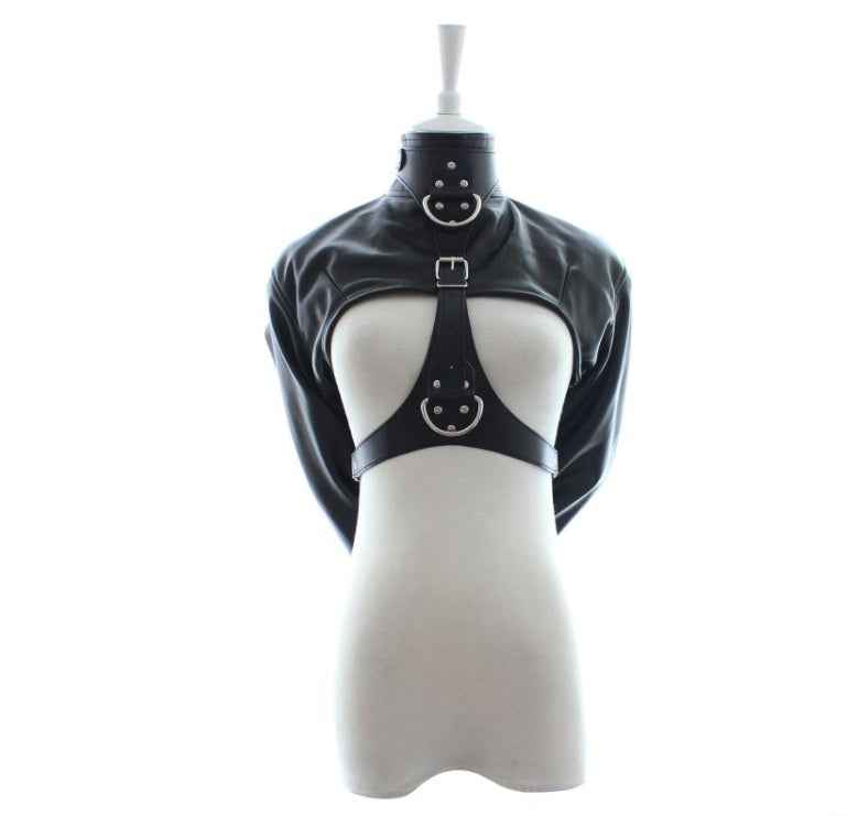 Bondage clothing Bundle Handcuffs Leather Bound Adult suit