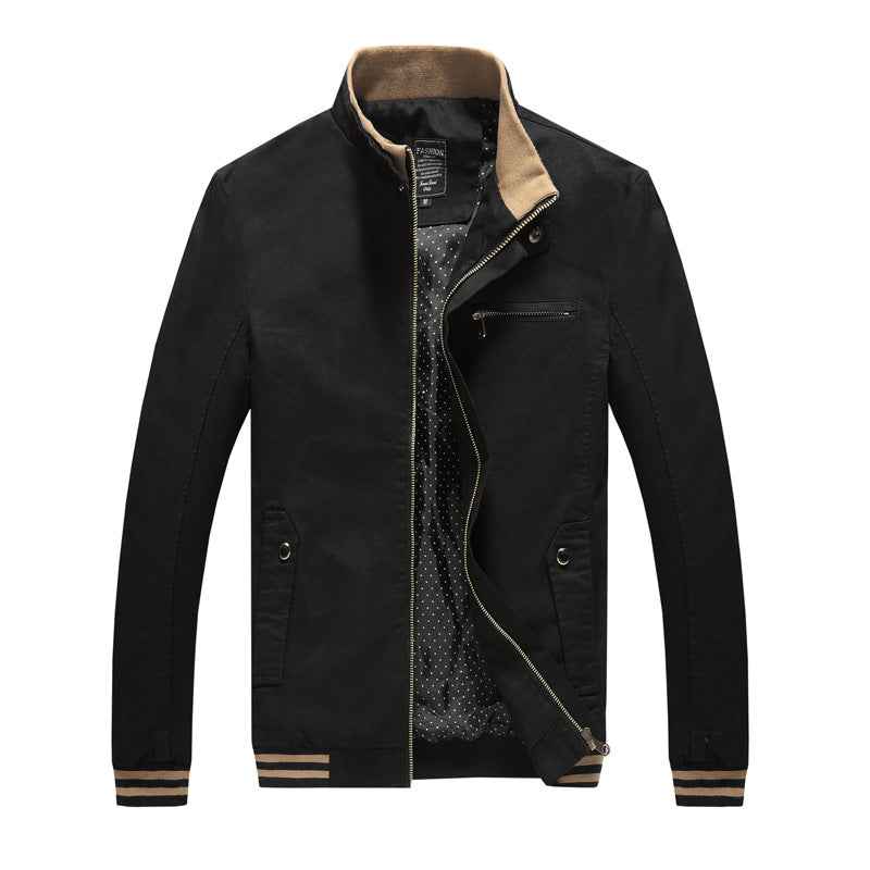 Men Casual Jacket Coat Men's  Washed Pure Cotton