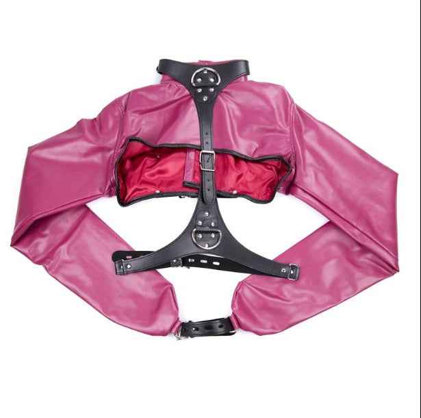 Bondage clothing Bundle Handcuffs Leather Bound Adult suit
