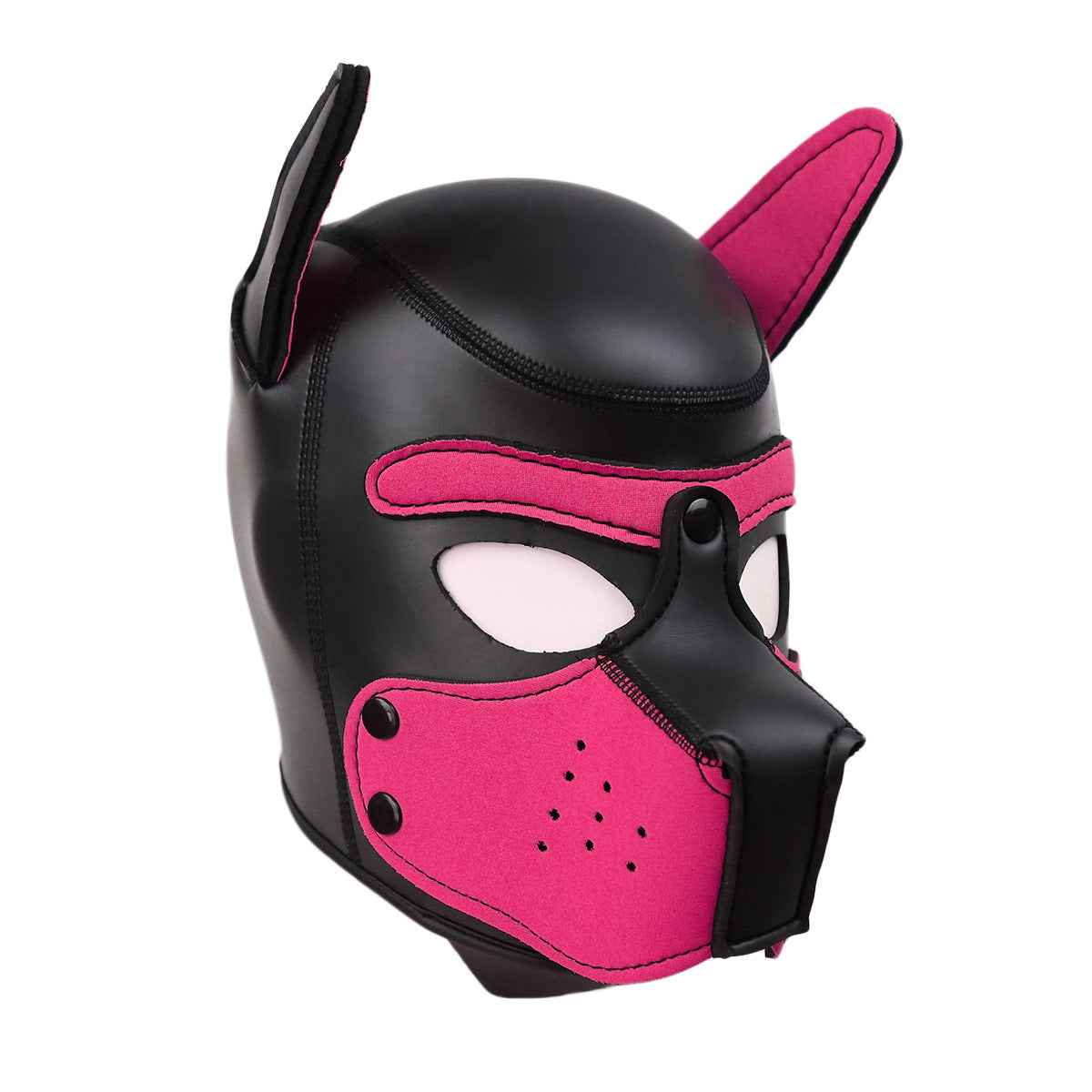 Black rubber sponge training dog headgear stage performance props