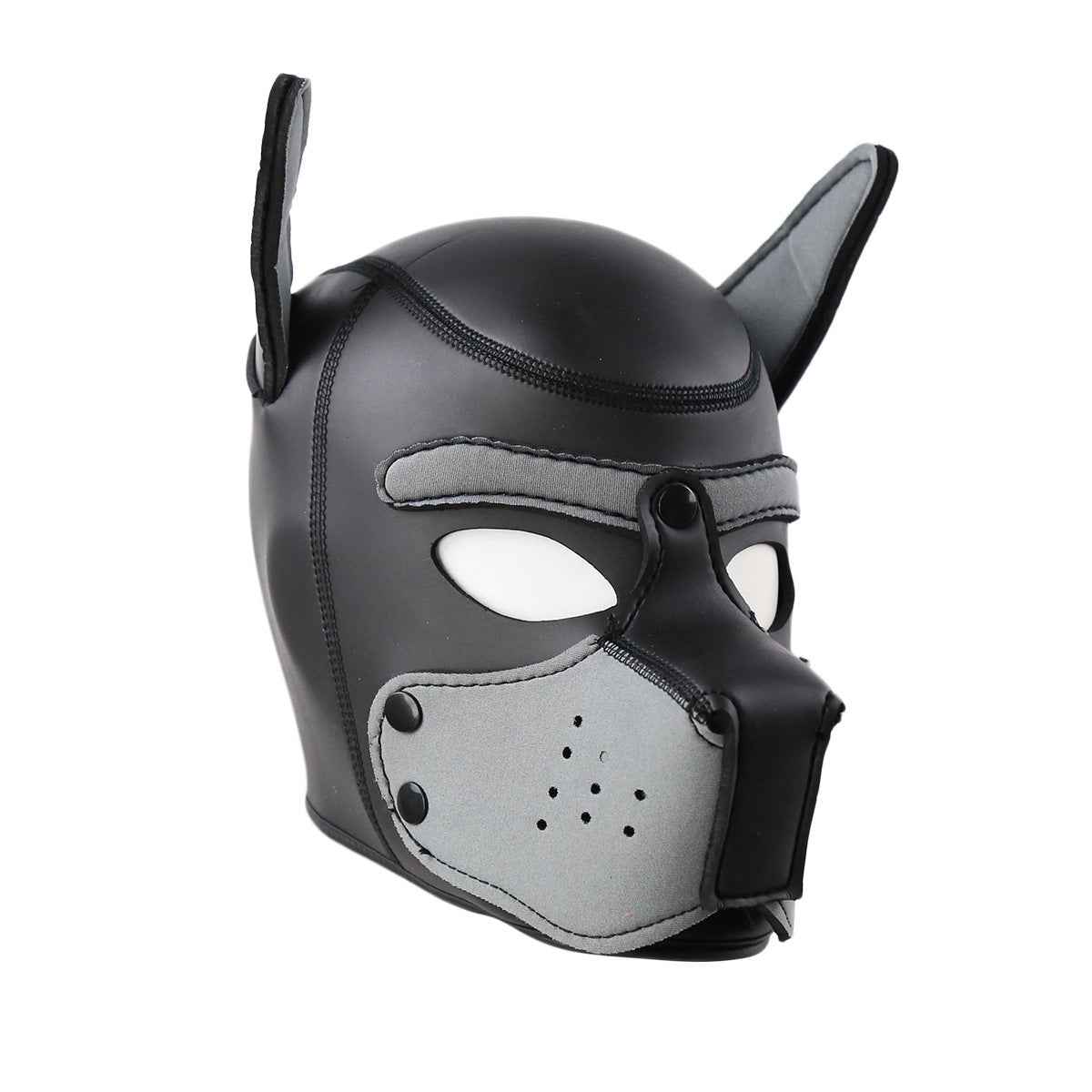 Black rubber sponge training dog headgear stage performance props