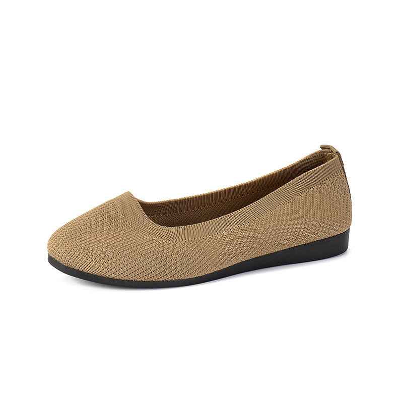 Round Toe Flats Comfortable Soft Slip On Mesh Shoes For Women