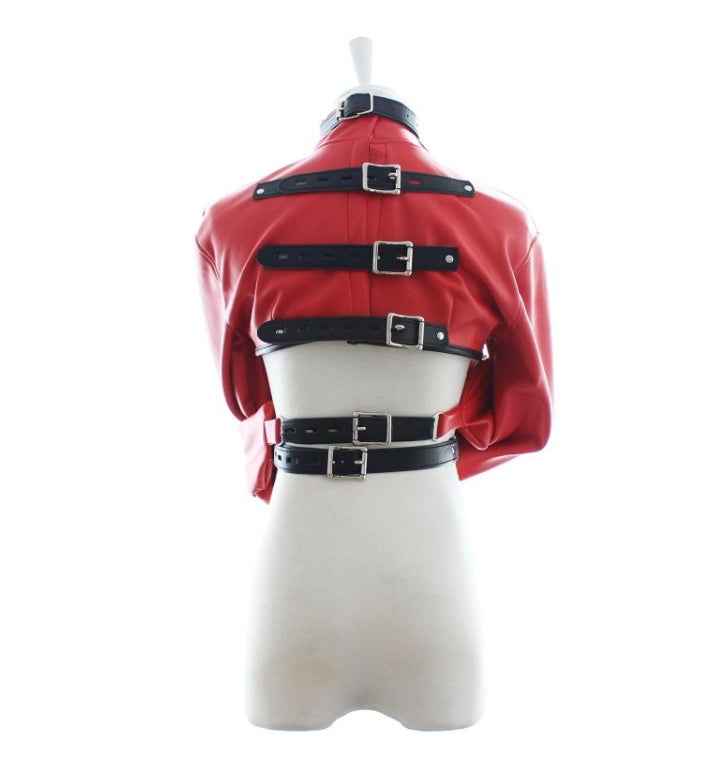 Bondage clothing Bundle Handcuffs Leather Bound Adult suit