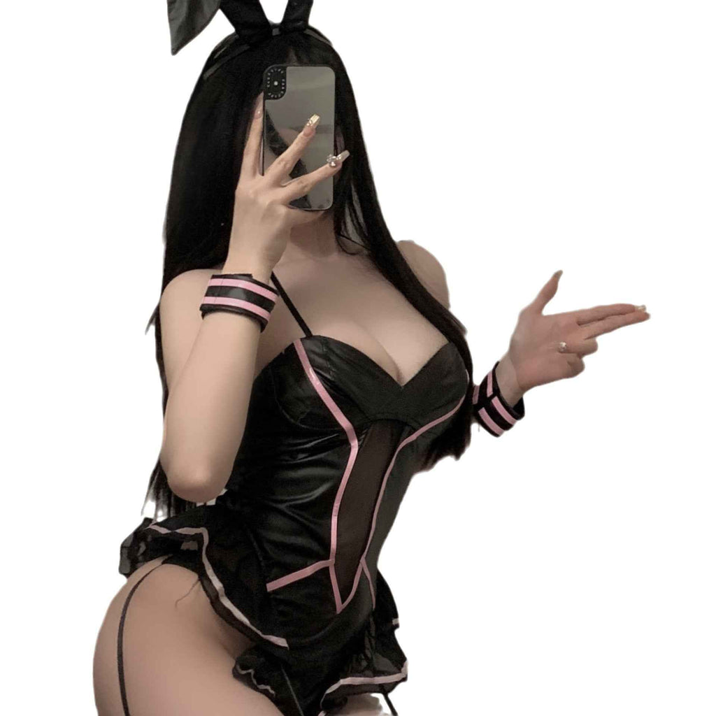 Queen's Bunny Lingerie Seductive Passion Fur Tail Set