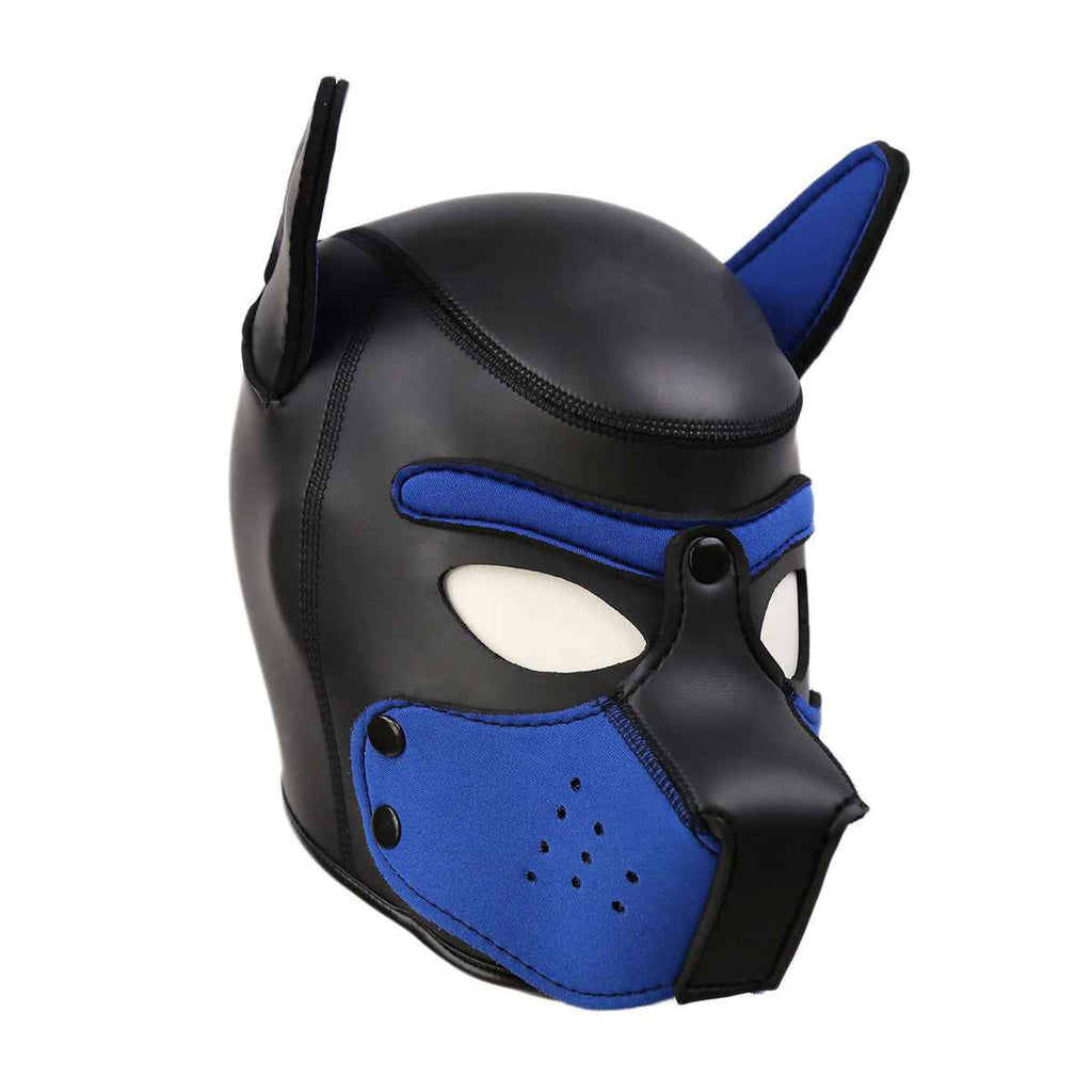 Black rubber sponge training dog headgear stage performance props