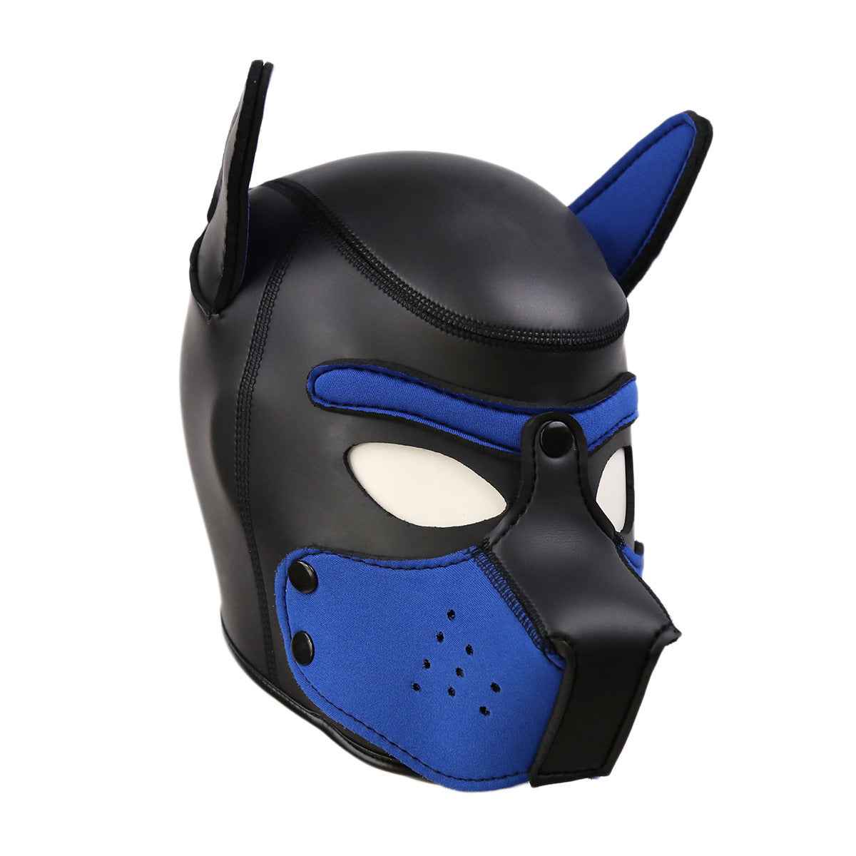 Black rubber sponge training dog headgear stage performance props