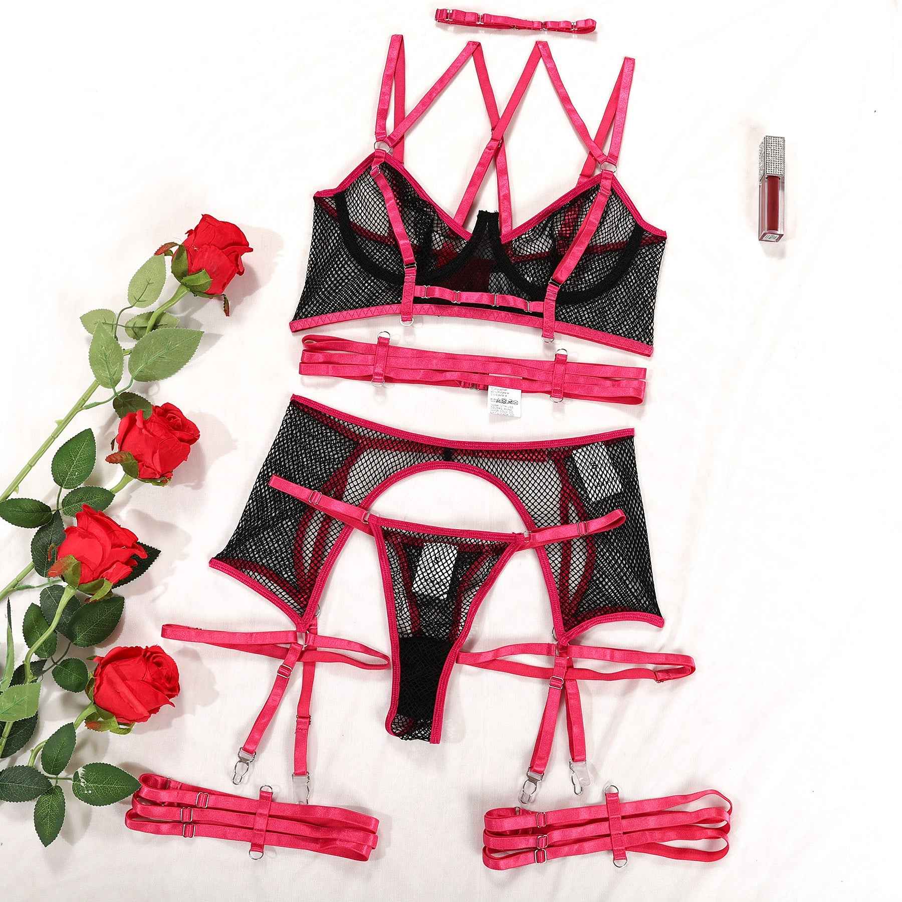 Binding Lace-up Leg suspension Hot Girl Sexy Lingerie Suit