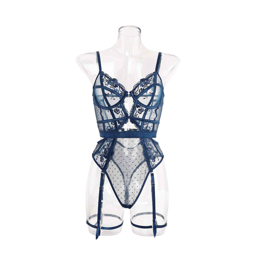 Seduction Lace See-through Lingerie Set