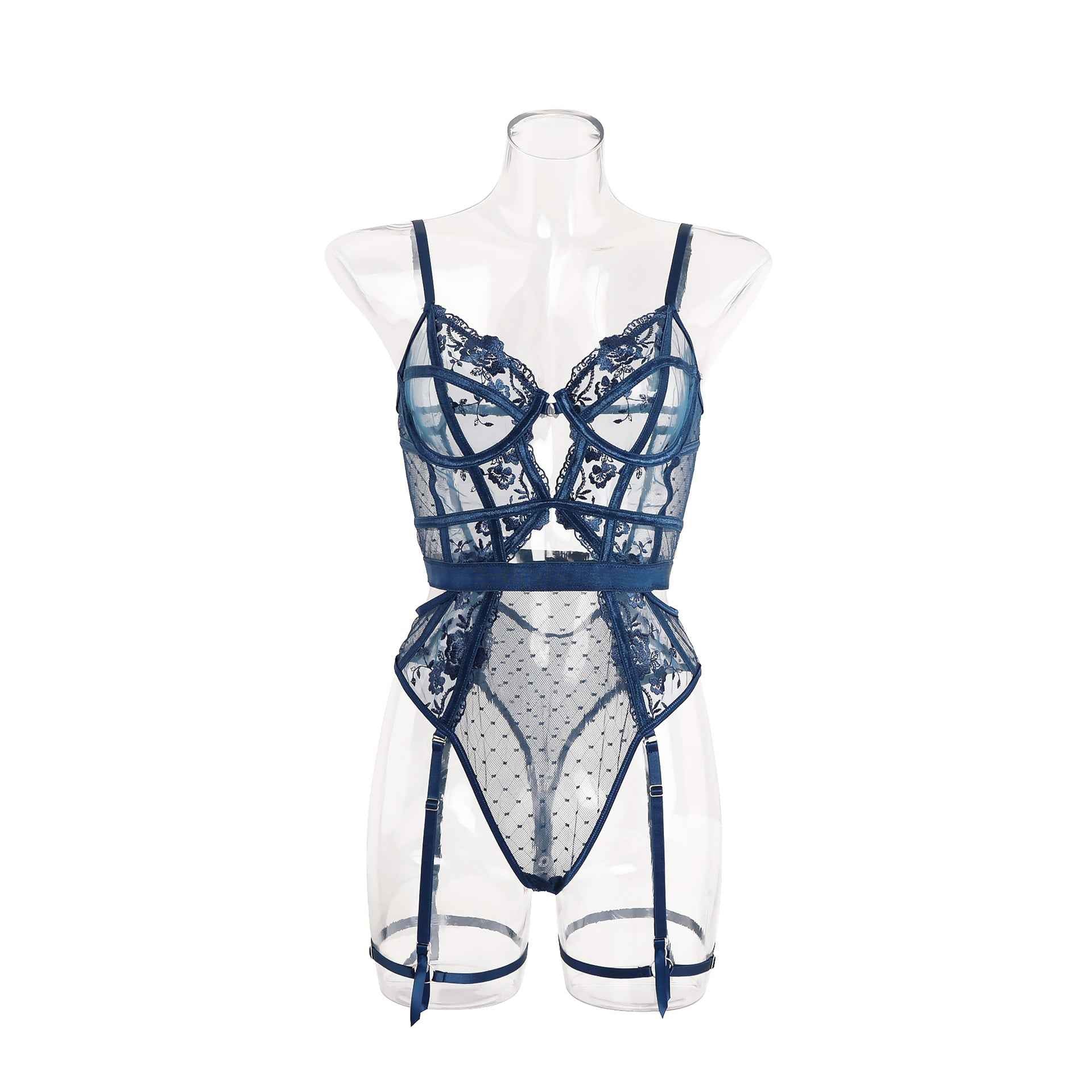 Seduction Lace See-through Lingerie Set