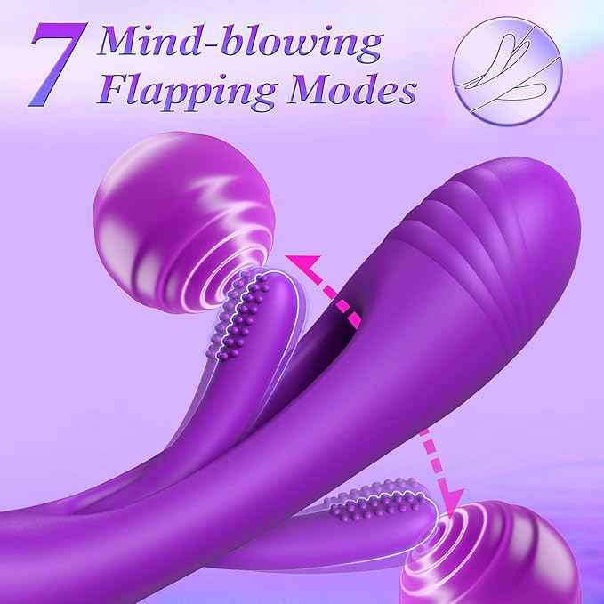 Rabbit Sexy Toys -LOVENOTE G Spot  Massager,Clitoral , Nipple Stimulation, 3 In 1 Sexy Toys With 14 Vibration & 7 Tongue Flapping modes