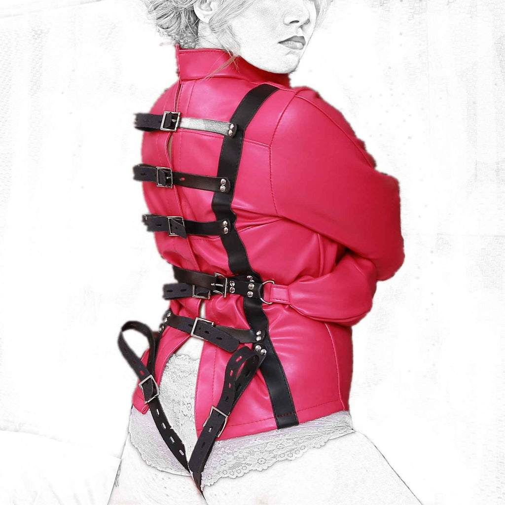 Pink Bondage straight jacket BDSM Adult Products Restraint