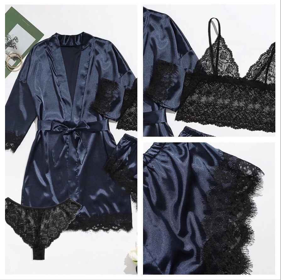 Ladies Pajamas Four-piece Set