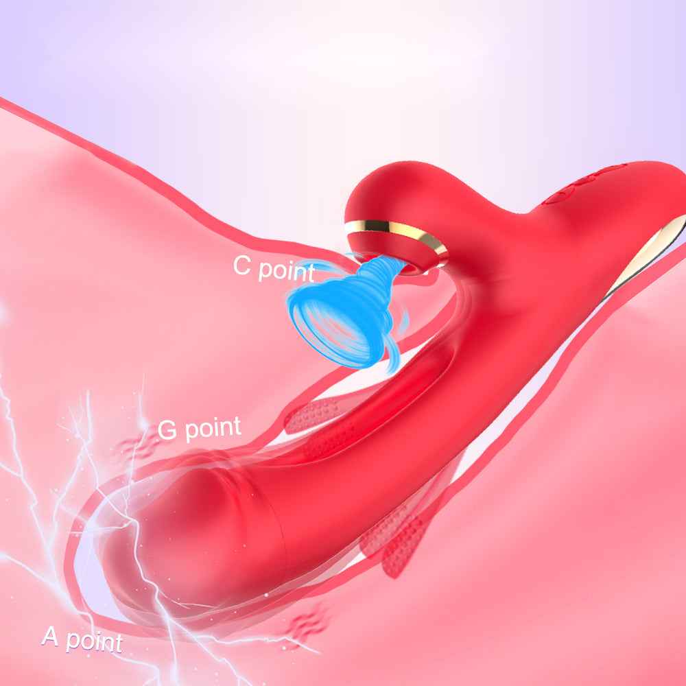 Rabbit Sexy Toys -LOVENOTE G Spot  Massager,Clitoral , Nipple Stimulation, 3 In 1 Sexy Toys With 14 Vibration & 7 Tongue Flapping modes