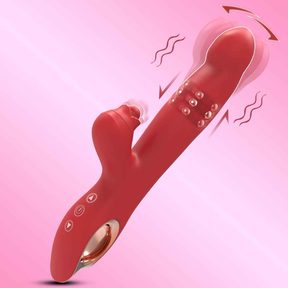 Double Vibration Stimulation For Clitoral Deep Tissue Massage - G Spot Vibrator With 10 Vibration 5 Swinging Modes,