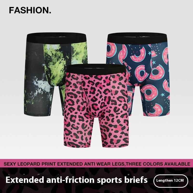 Wild Leopard Pattern Men's Personalized Printed Underwear
