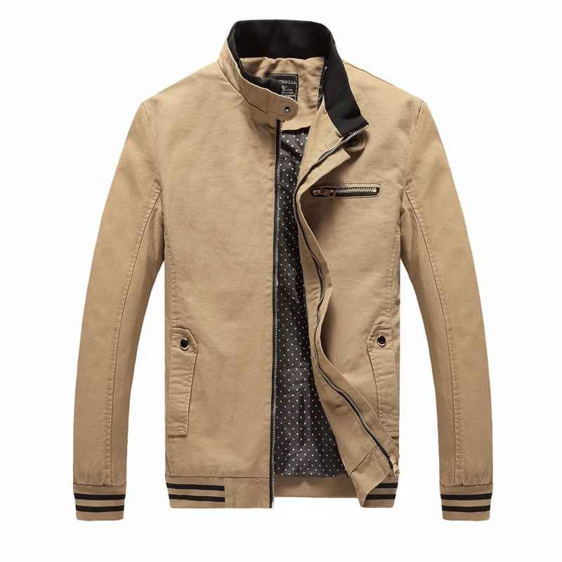 Men Casual Jacket Coat Men's  Washed Pure Cotton