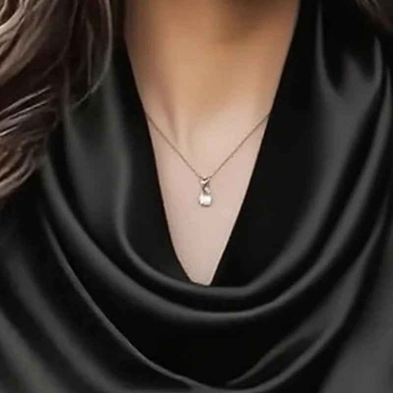 Women's Elegant Draped Neck Blouse, Solid Color Ruffle Detail Long Sleeve Shirt