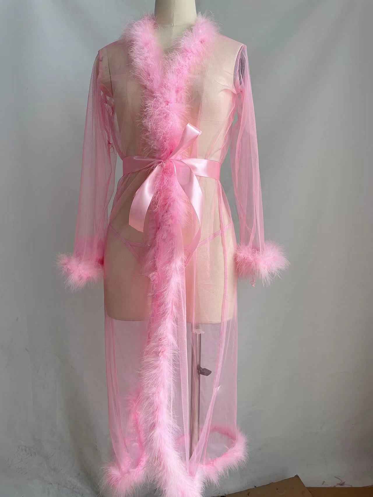 Long Robe Underwear Set For Women