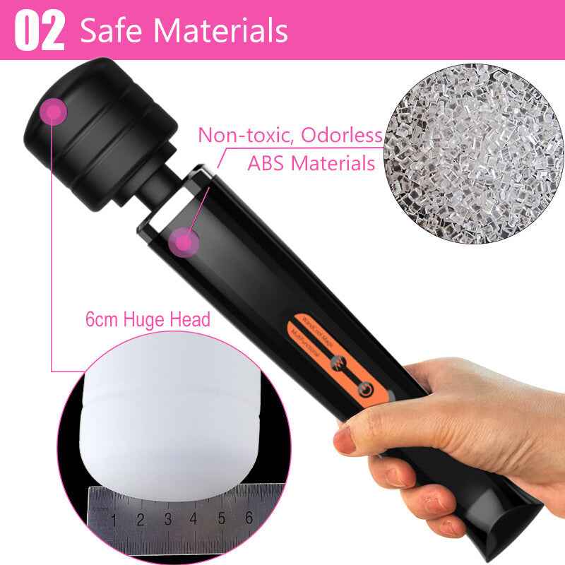 Magic Massager Wand Vibration 10 Speeds Vibrating Massage Full Body Motor USB Rechargeable