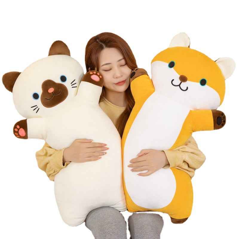Fox Long Cuddle Pillow Feather Cotton Large Cat
