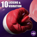Rose Sex Toys Vibrator For Women - Adult Toys With 10 Vibrating & 10 Tongue Licking Modes, Nipple Toys Clitoral G-Spot Vibrators