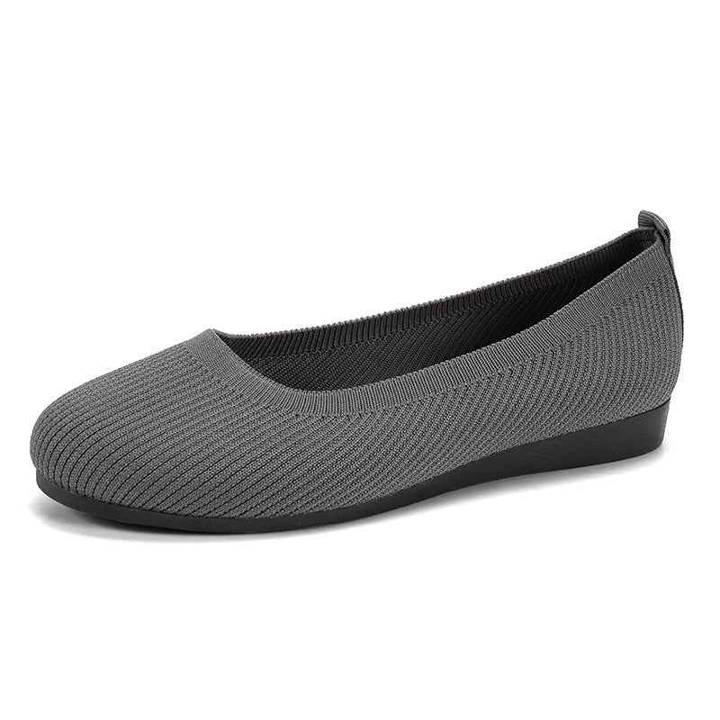 Round Toe Flats Comfortable Soft Slip On Mesh Shoes For Women