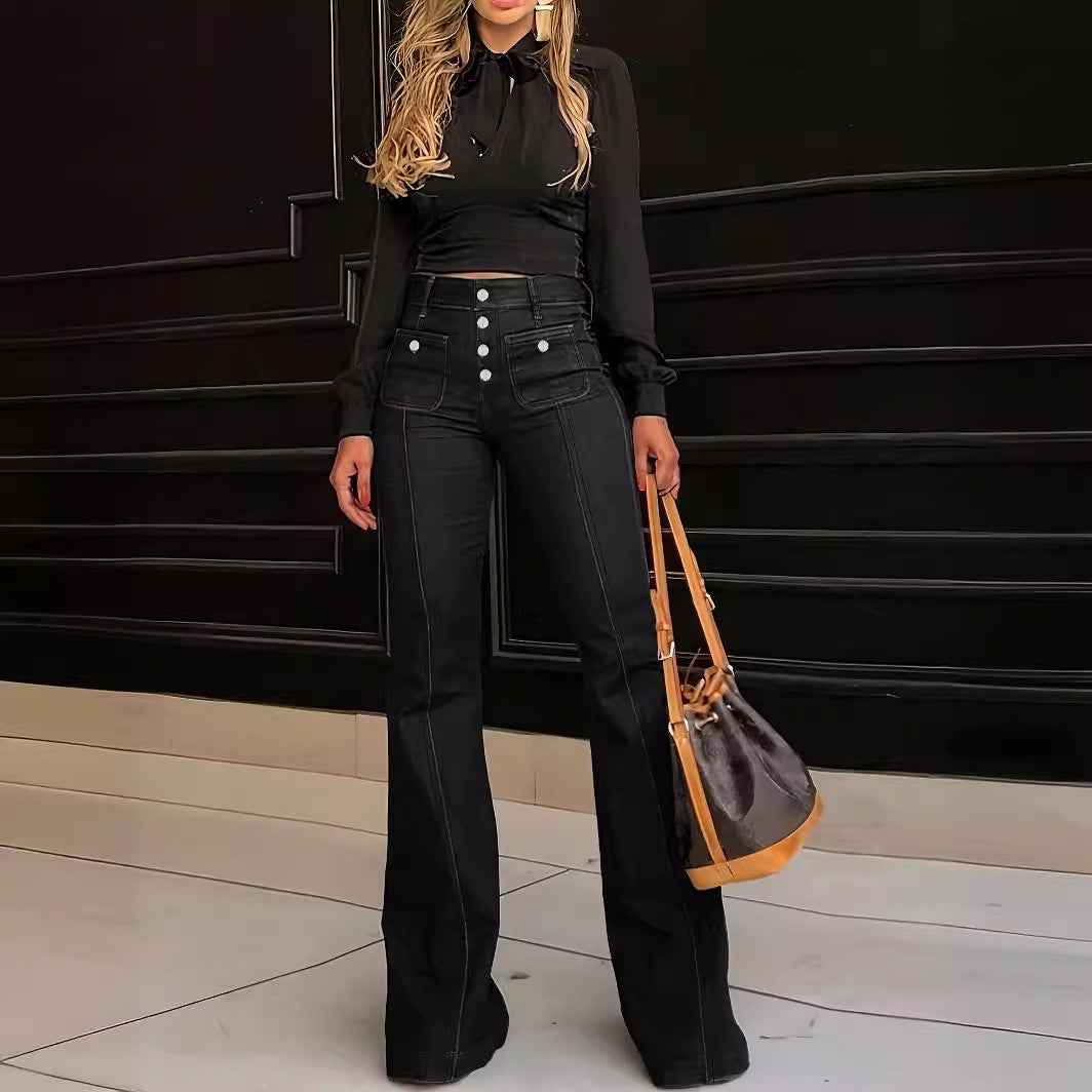 Women's Jeans High waisted Slimming Stretch Flared Pants