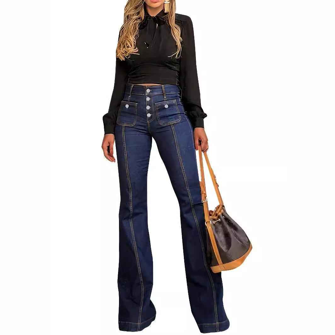 Women's Jeans High waisted Slimming Stretch Flared Pants