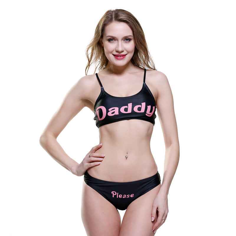 Women's Fashion Letter Printing Tight set