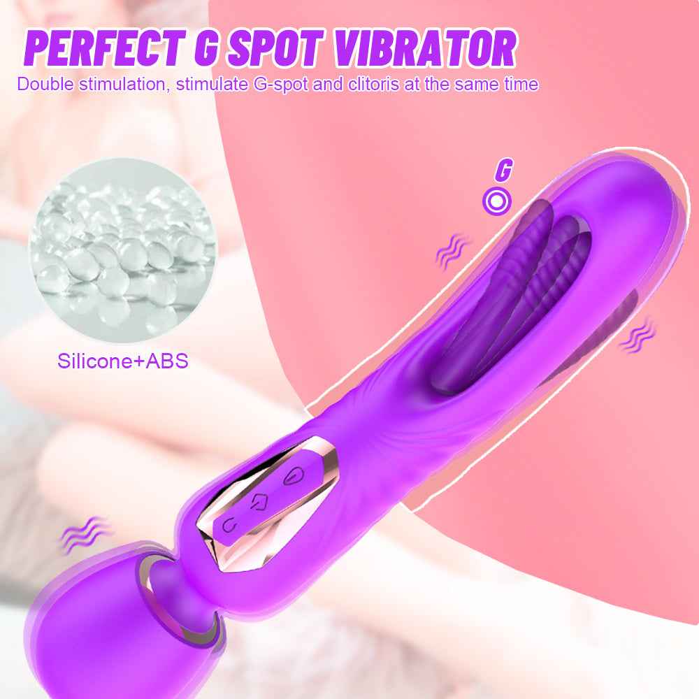 Female Vibrator With 7 Slap And 10 Vibration Modes, Female G-spot Clitoral Dildo