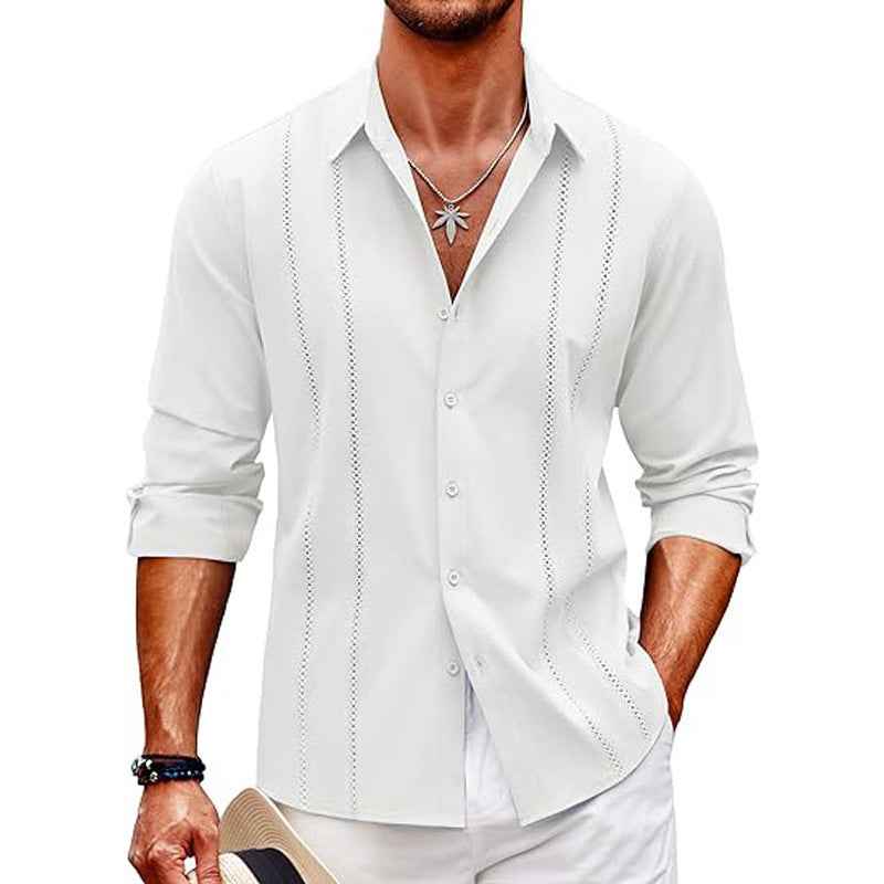 Casual  Long Sleeve Shirt With Pocket button up