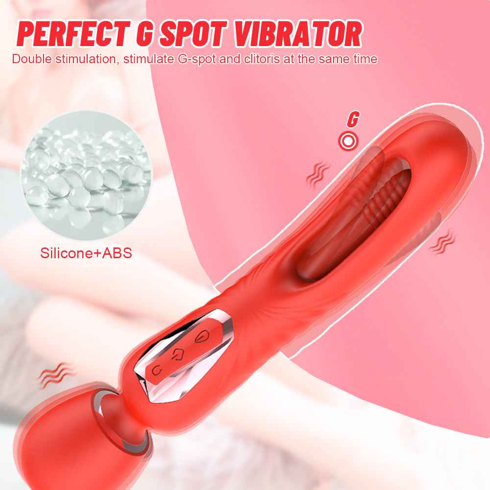 Female Vibrator With 7 Slap And 10 Vibration Modes, Female G-spot Clitoral Dildo