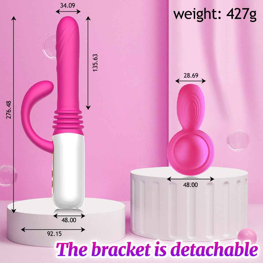 Thrusting Dildo Vibrator, Remoted Dildo With 10 Vibrating & 7 Thrusting