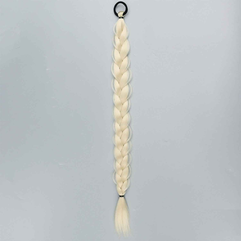24-inch Women's Braid Hair Ring Horse Tail Strip Rubber Band Horse Tail