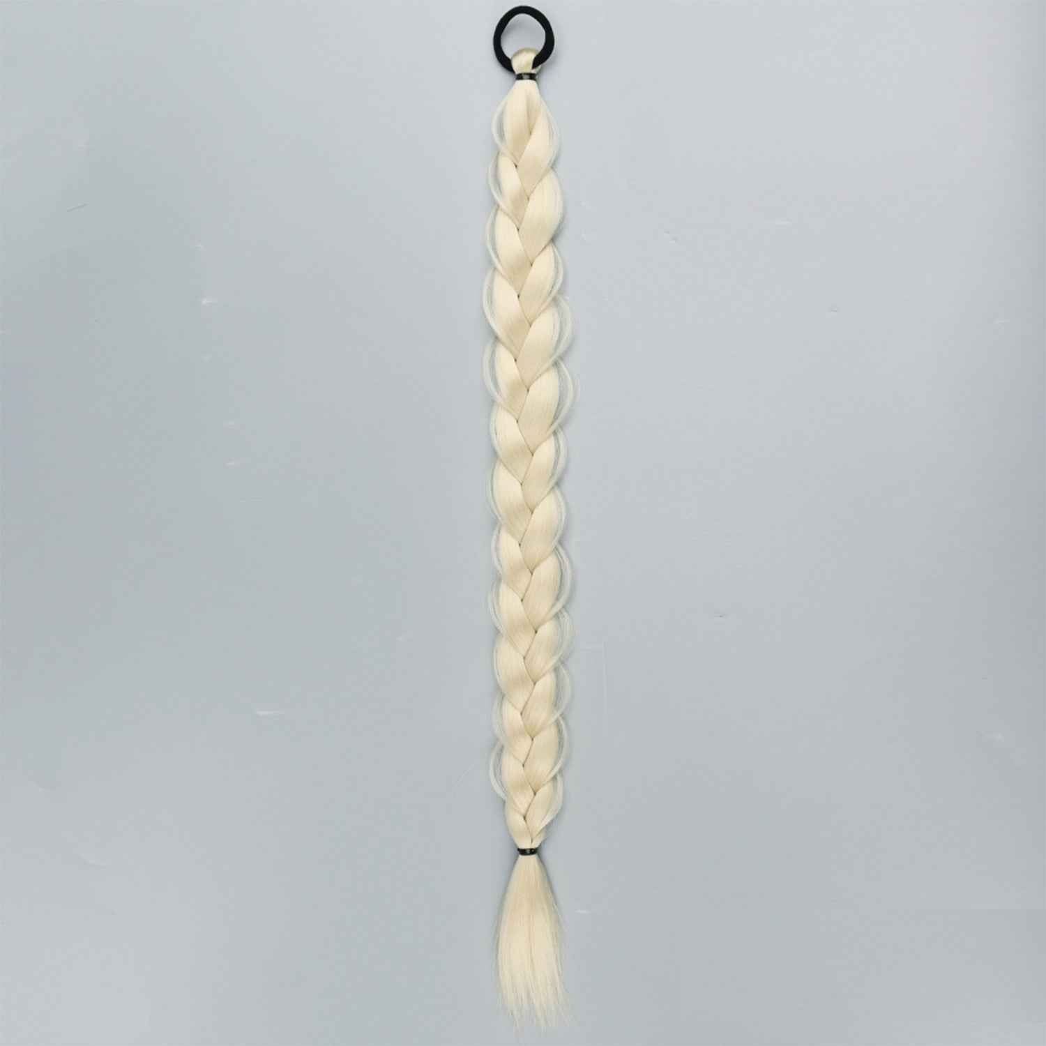 24-inch Women's Braid Hair Ring Horse Tail Strip Rubber Band Horse Tail