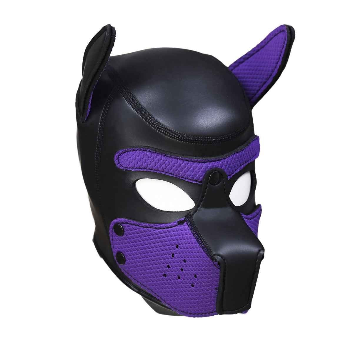 Black rubber sponge training dog headgear stage performance props