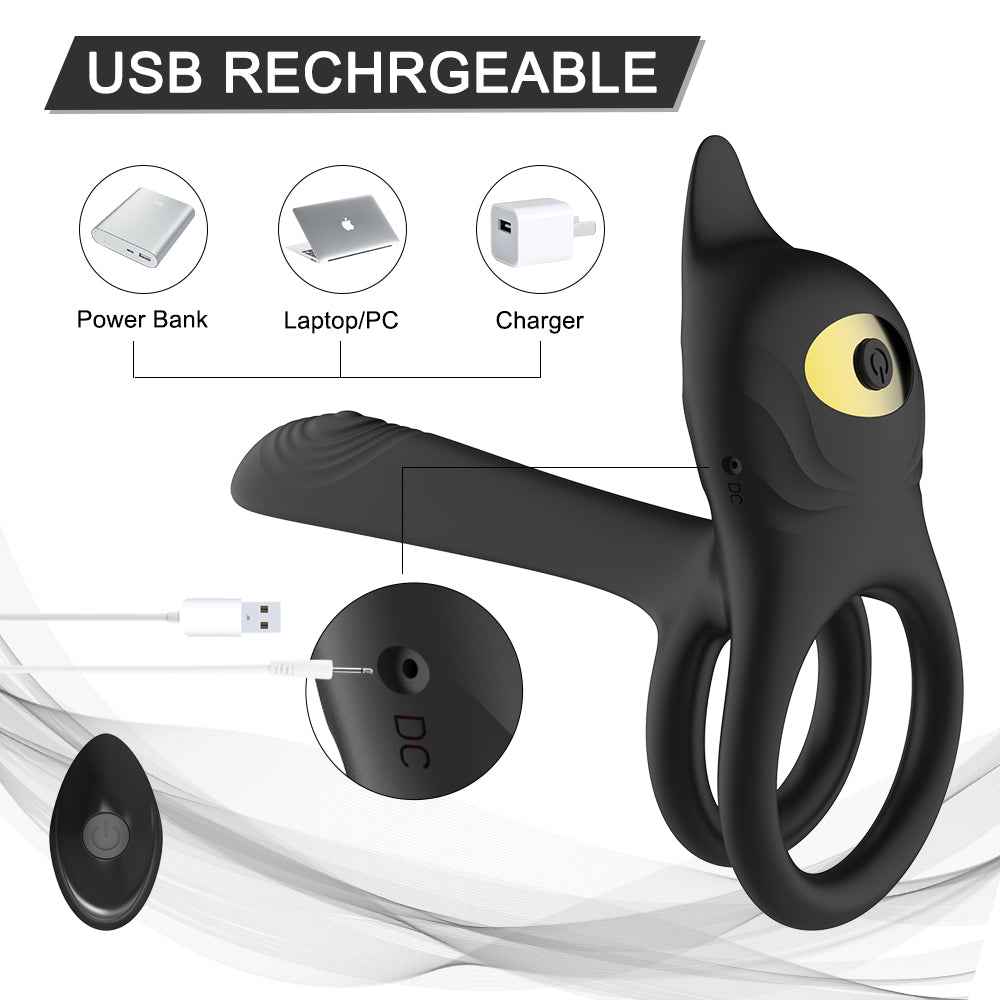 Vibrator For Couple,G Spot 2 In 1 Cock Ring With 10 Modes, Men's Penis Vibrators Clitorals Stimulator For couples
