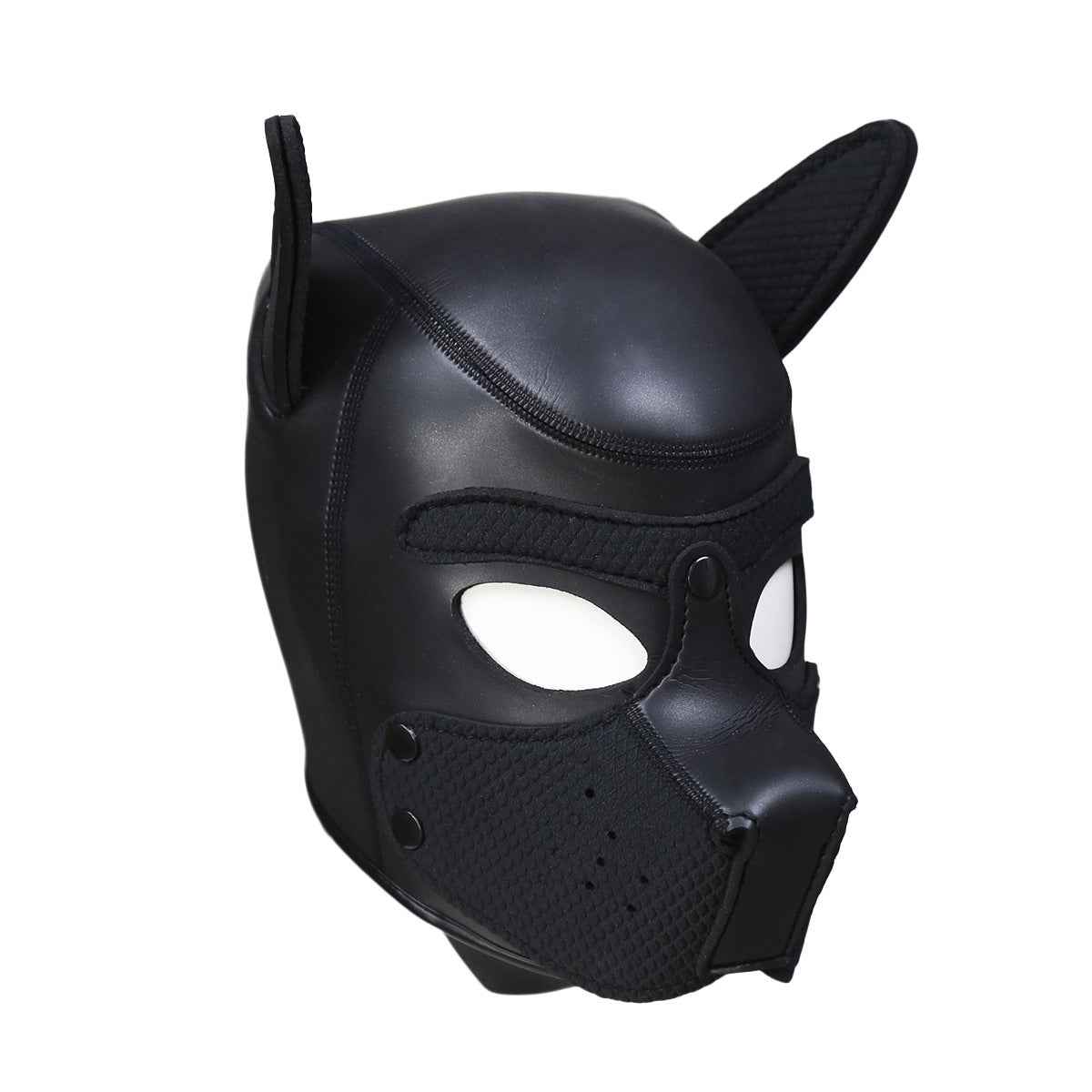 Black rubber sponge training dog headgear stage performance props