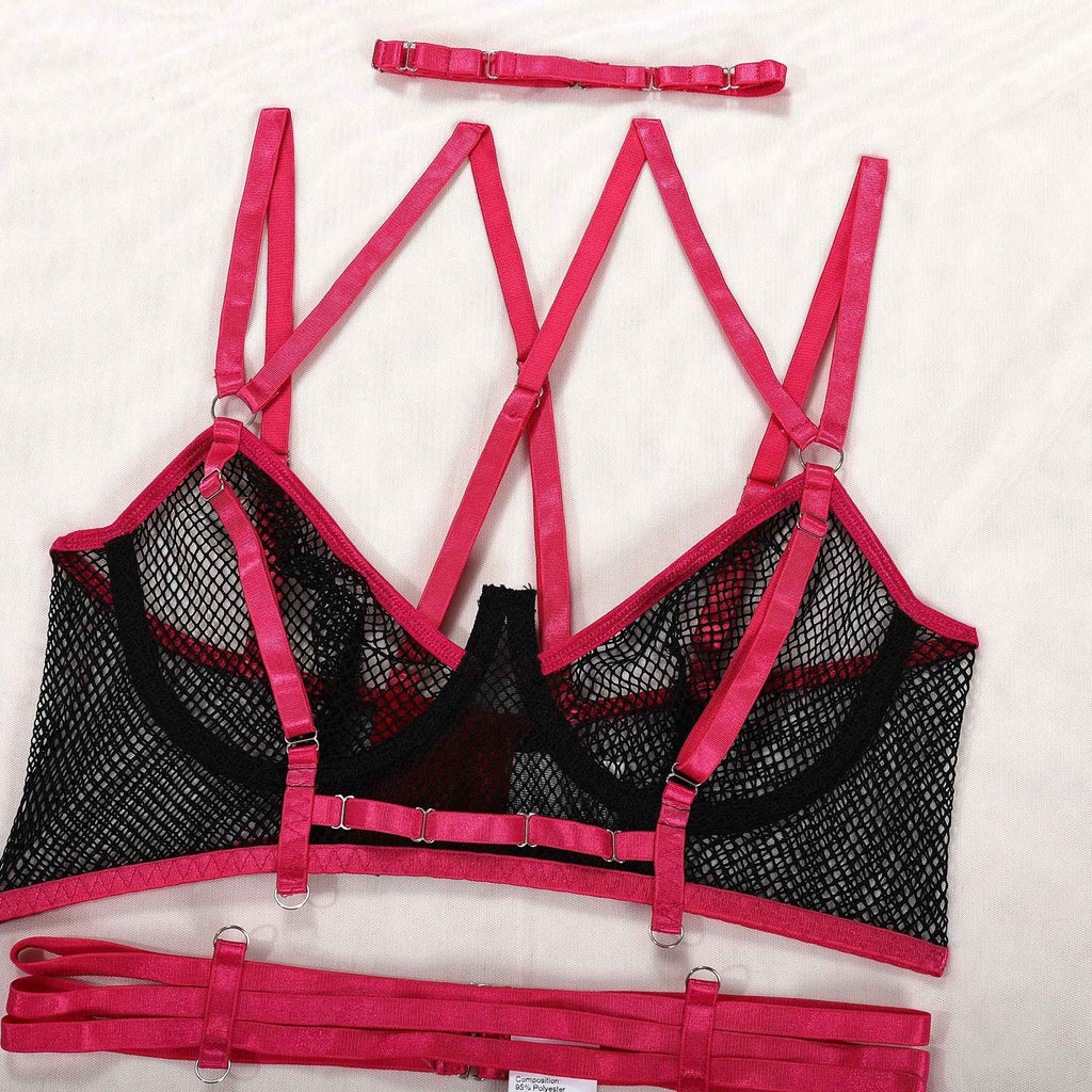 Binding Lace-up Leg suspension Hot Girl Sexy Lingerie Suit
