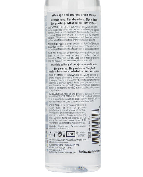 Fuck Water Clear H2O - 8 oz Bottle - Unapologetic angel LLC