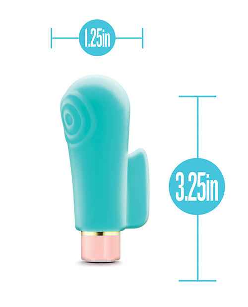 Blush Aria Finger Vibrator | Sensual AF Best Vibrator for Women | 10-Speed Teal Small Vibrator