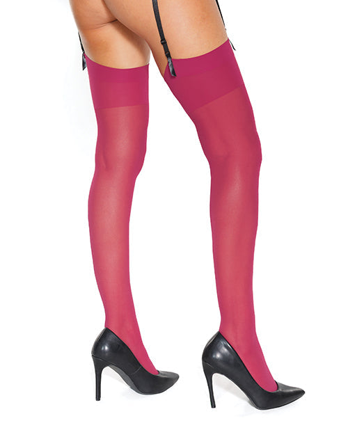 Sheer Thigh High Stockings Raspberry O/S - Unapologetic angel LLC